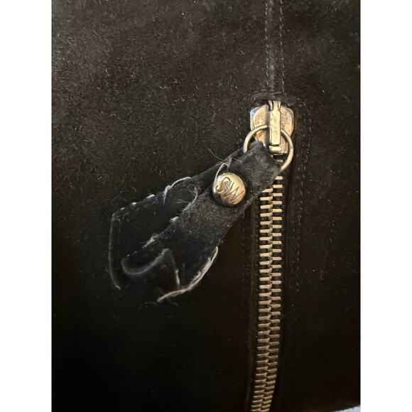 Stuart Weitzman x Russell & Bromley Over-The-Knee Boots 7.5 Black Suede Wedge - Picture 6 of 6